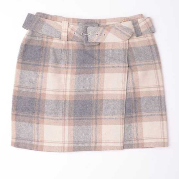 Tracy Evans Vintage Plaid Mini Skirt - Picture 1 of 1